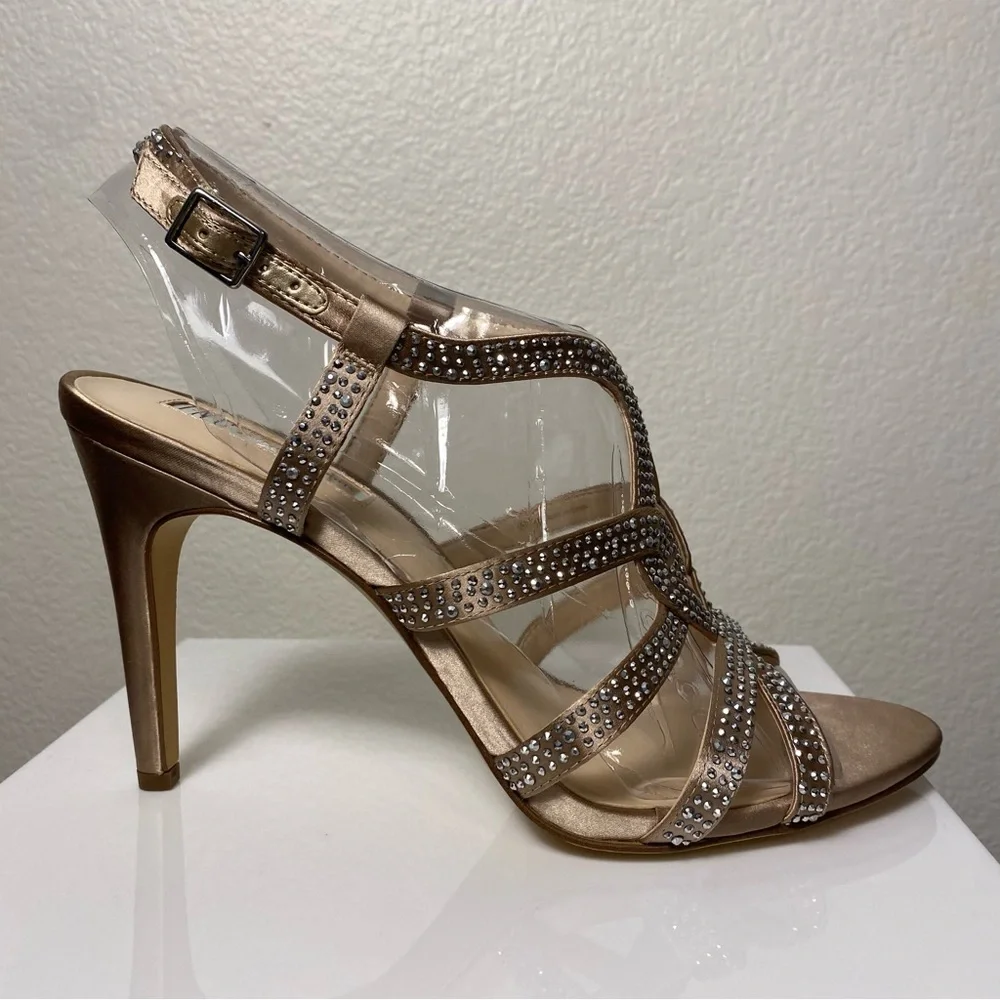 INC Sparkling Rhinestone Strappy Heels Size 9.5 Brand New in Box
